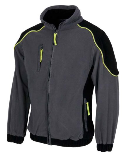 Chaqueta polar laboral con vivos de alta visibilidad