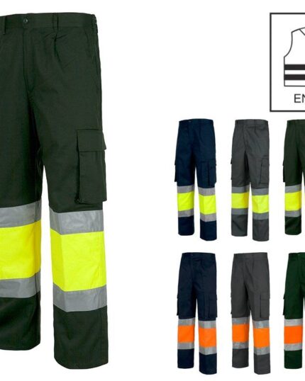 Pantalón Recto Multibolsillos Alta Visibilidad de Trabajo c4018