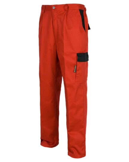 Pantalón multibolsillos laboral alta resistencia rojo