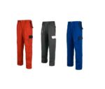 pantalon trabajo rojo gris azul