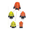 Parka de trabajo desmontable para hombre o mujer