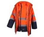 Parka de trabajo desmontable para hombre o mujer alta visibilidad reflectante Softshell WorkTeam