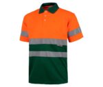 polo alta visibilidad naranja verde
