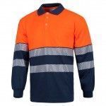 polo alta visibilidad naranja reflectante