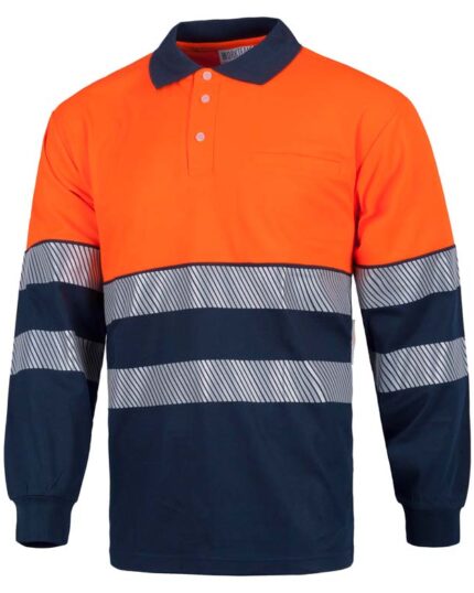 polo alta visibilidad naranja reflectante
