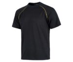 camiseta negra tecnica deporte 100 % poliéster laboral uniformes