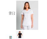 casaca de coffeli mujer para uniforme de opticas y farmacias