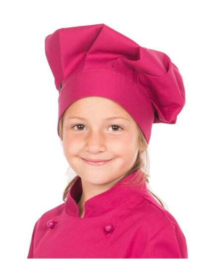 gorro infantil colores cocinero chef niños y niñas fuxia