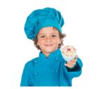 gorro infantil colores cocinero chef niños y niñas azul turquesa