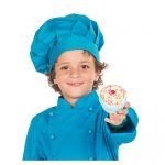 gorro infantil colores cocinero chef niños y niñas azul turquesa