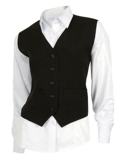 Chaleco de hostelería para mujer para uniformes de trabajo elegantes