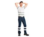 pantalón vaquero azul jeans laboral reflectante