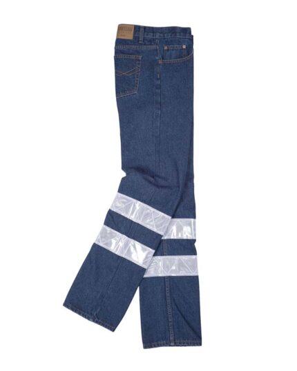 pantalón vaquero azul jeans laboral reflectante