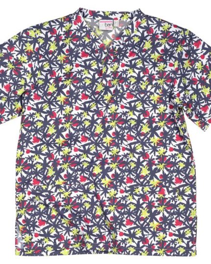 Casaca cuello pico estampada para mujer, hombre y unisex