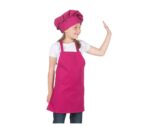 delantal con peto infantil rosa fuxia