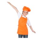 delantal con peto infantil naranja