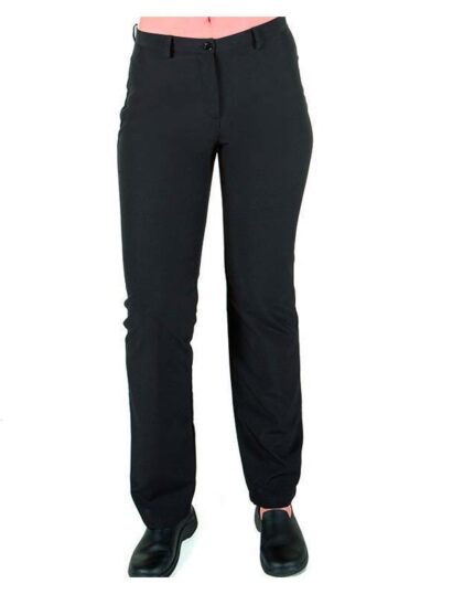 pantalón para trabajar elástico negro mujer poliéster