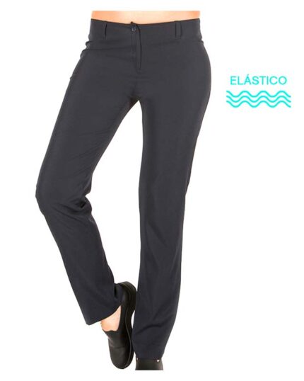 Pantalón Mujer Tejido Tecno Antimanchas Elástico Sin Bolsillos