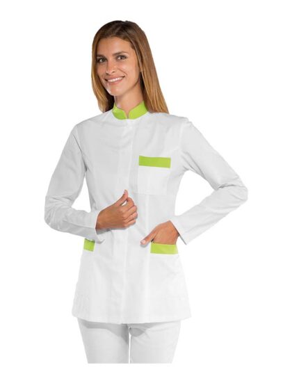 casaca mujer manga corta cuello mao moderna y original