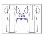 Vestido ajustado tipo abitino stretch negro para limpieza y servicio laboral - Ropa profesional cómoda y elegante