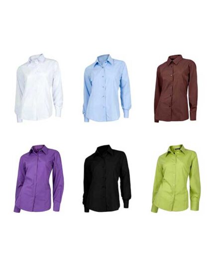 Camisa de trabajo barata de mujer