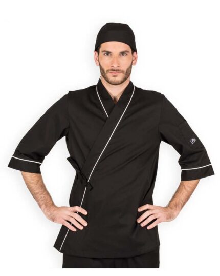 Casaca Cocina Chef Unisex Media Manga Diseño Wok 9338