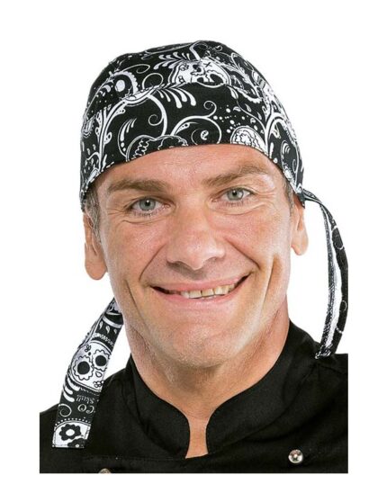 Bandana gorra cocinero original y divertida calaveras moderna