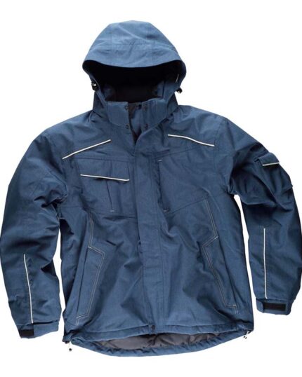 Parka impermeable acolchada para trabajo modelo 1150 - Ropa laboral resistente y cómoda para climas fríos