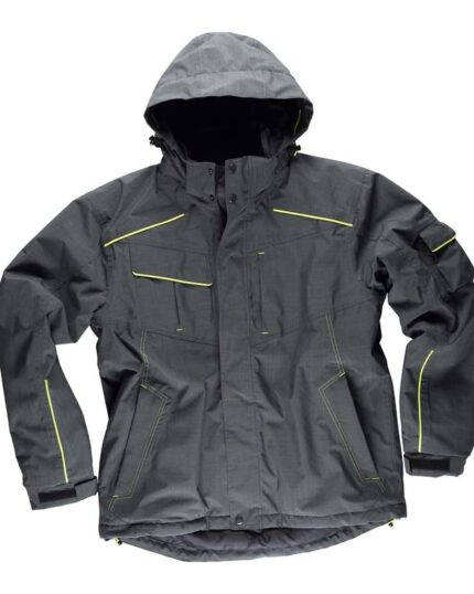 Parka impermeable acolchada para trabajo modelo 1150 - Ropa laboral resistente y cómoda para climas fríos