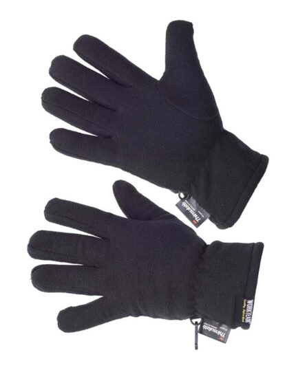 Guantes Polares Doble Capa Color Negro Membrana Thinsulate