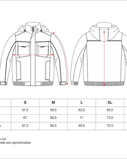 Parka Acolchada Piloto Cierre Cremallera Tejido Ripstop Alta Resistencia WF1058