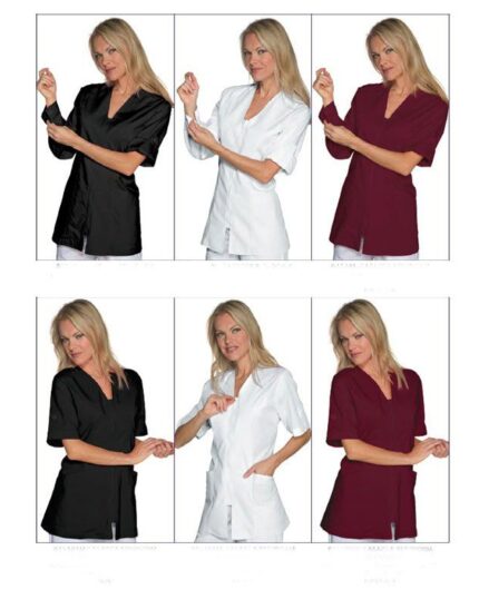 Casaca celeste modelo Benidorm para mujer Isacco - Ropa de trabajo cómoda y profesional para diversos sectores
