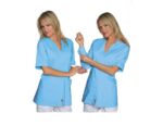 Casaca celeste modelo Benidorm para mujer Isacco - Ropa de trabajo cómoda y profesional para diversos sectores