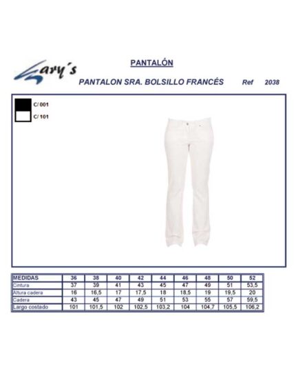 Pantalón Elástico Señora Con Bolsillos Corte Tejano Muy Cómodo