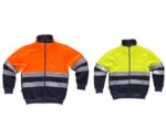 Sudadera de alta visibilidad con cierre de cremallera Workteam modelo C9037 - Ropa de trabajo segura y funcional para condiciones de baja visibilidad