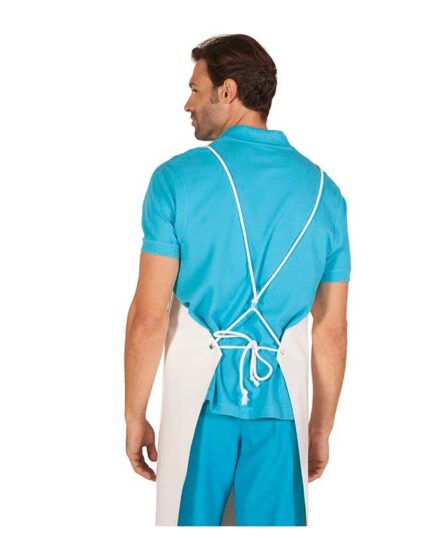 Delantal Blanco Protección con Peto PVC Impermeable