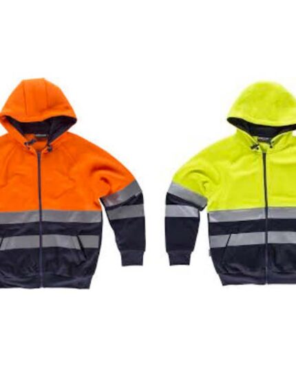 Sudadera de alta visibilidad con cierre de cremallera Workteam modelo C9036 - Ropa de trabajo segura y cómoda