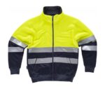 Sudadera de alta visibilidad con cierre de cremallera Workteam modelo C9037 - Ropa de trabajo segura y funcional para condiciones de baja visibilidad
