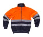 Sudadera de alta visibilidad con cierre de cremallera Workteam modelo C9037 - Ropa de trabajo segura y funcional para condiciones de baja visibilidad