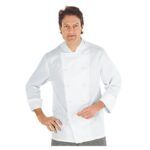 Chaqueta Blanca Sin Bolsillos Botones Algodón