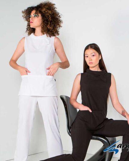 Blusa de peluquería sin mangas para mujer GARYS 6254