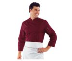 Casaca de cocinero burdeos clásica hombre