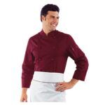 Casaca de cocinero burdeos clásica hombre