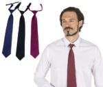 Corbata de camarero con goma de ajuste y nudo