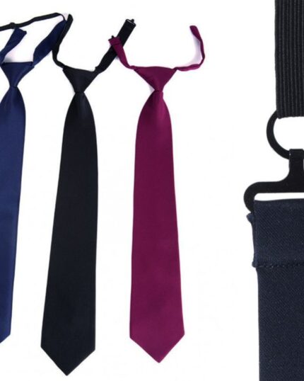 Corbata de camarero con goma de ajuste y nudo