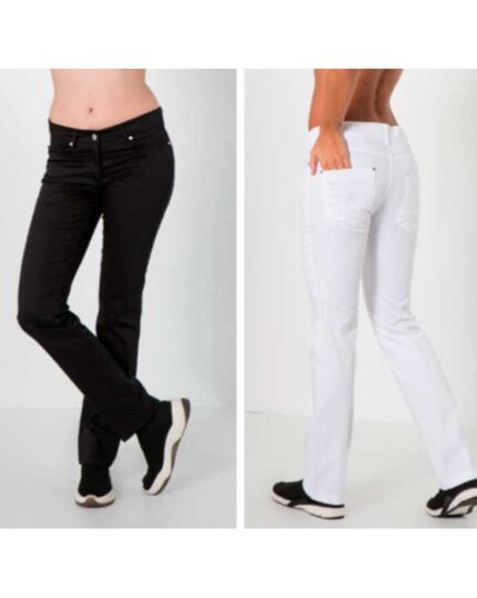 Pantalón Elástico Señora Con Bolsillos Corte Tejano Muy Cómodo