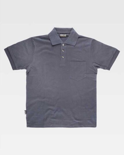 Polo de manga corta y un bolso de pecho, algodón 100% color gris barato