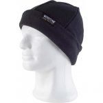 Gorro polar negro con vuelta en el bajo Uso Laboral Barato