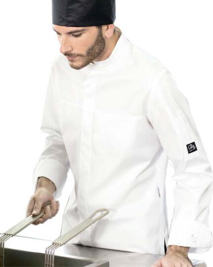 casaca de cocinero hombre manga larga