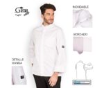 Chaqueta Cocina Transpirable Fácil Planchado 100% Algodón Egipcio 9322